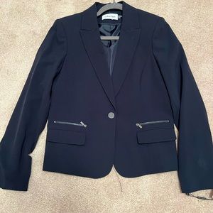 Calvin Klein 2-piece pant suit, navy blue, size 10